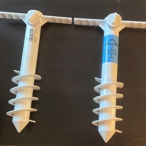 White Beach Umbrella Sand Anchors